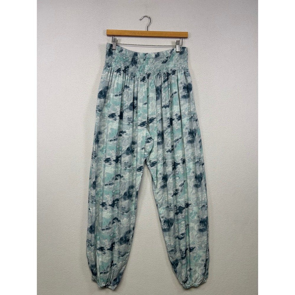 Boho Hippie Lotus & Luna Womens Large Blue Tie Dye Harem Jogger Pants